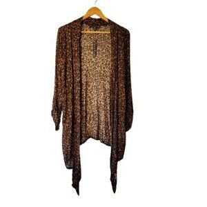 CLEARANCE NWT French Laundry Animal Print Leopard Open Cardigan Size 14/16